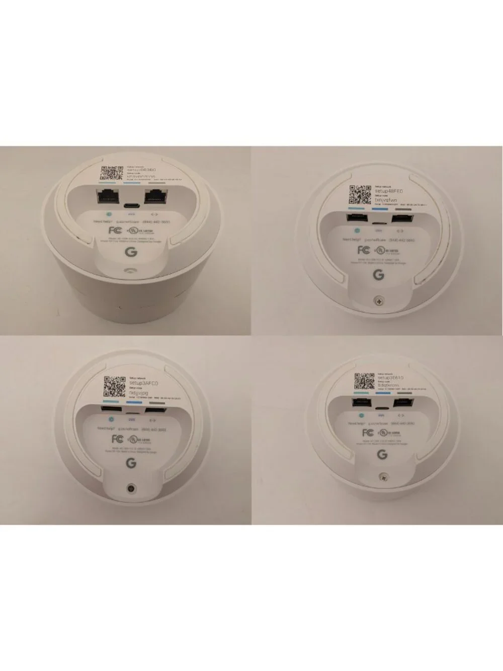 Google Wifi AC1200 Mesh Router w/ AC Adapter | 4 Pk | Model AC-1304 | GA02430-US